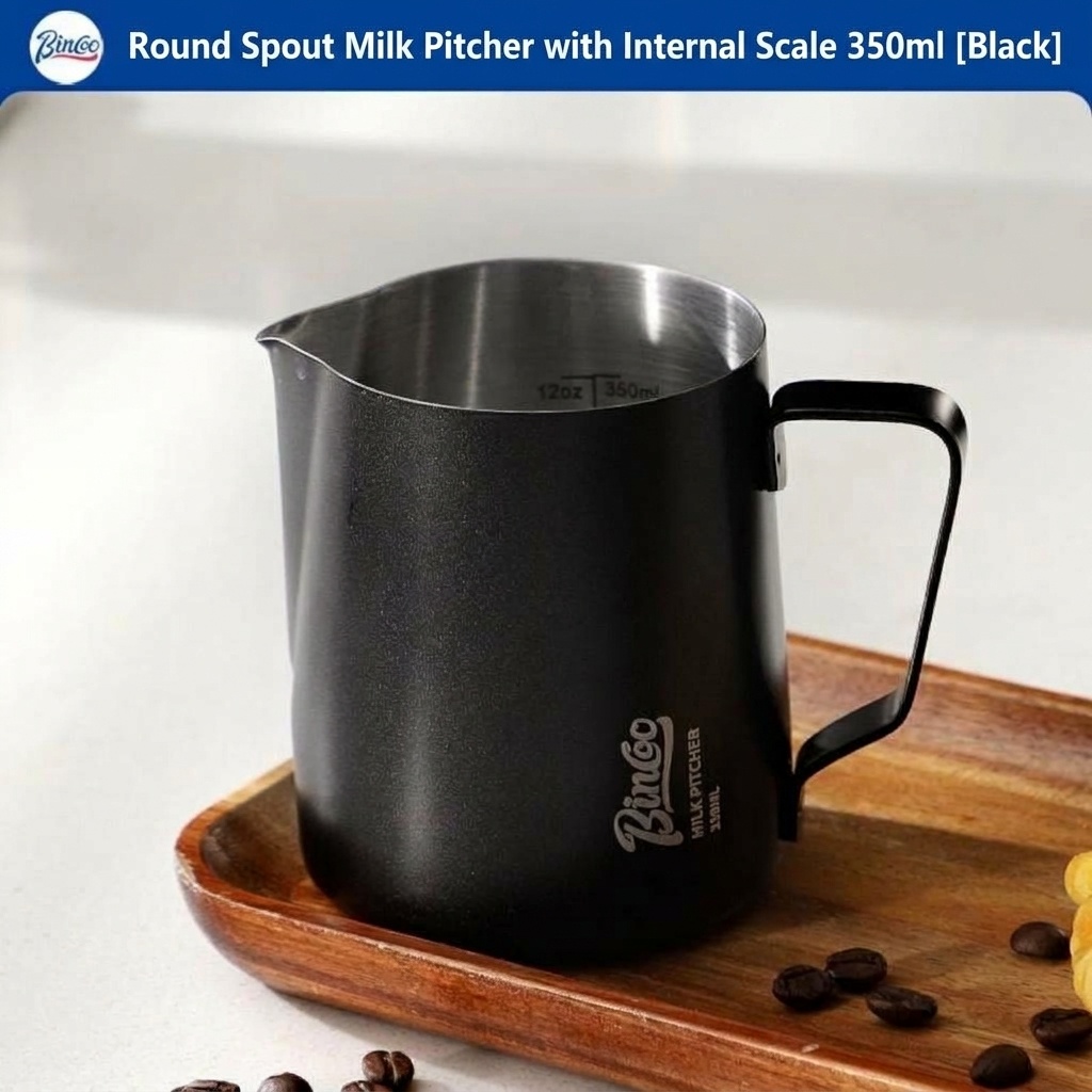 Premium Stainless Steel Milk Frothing Pitcher with Thermometer