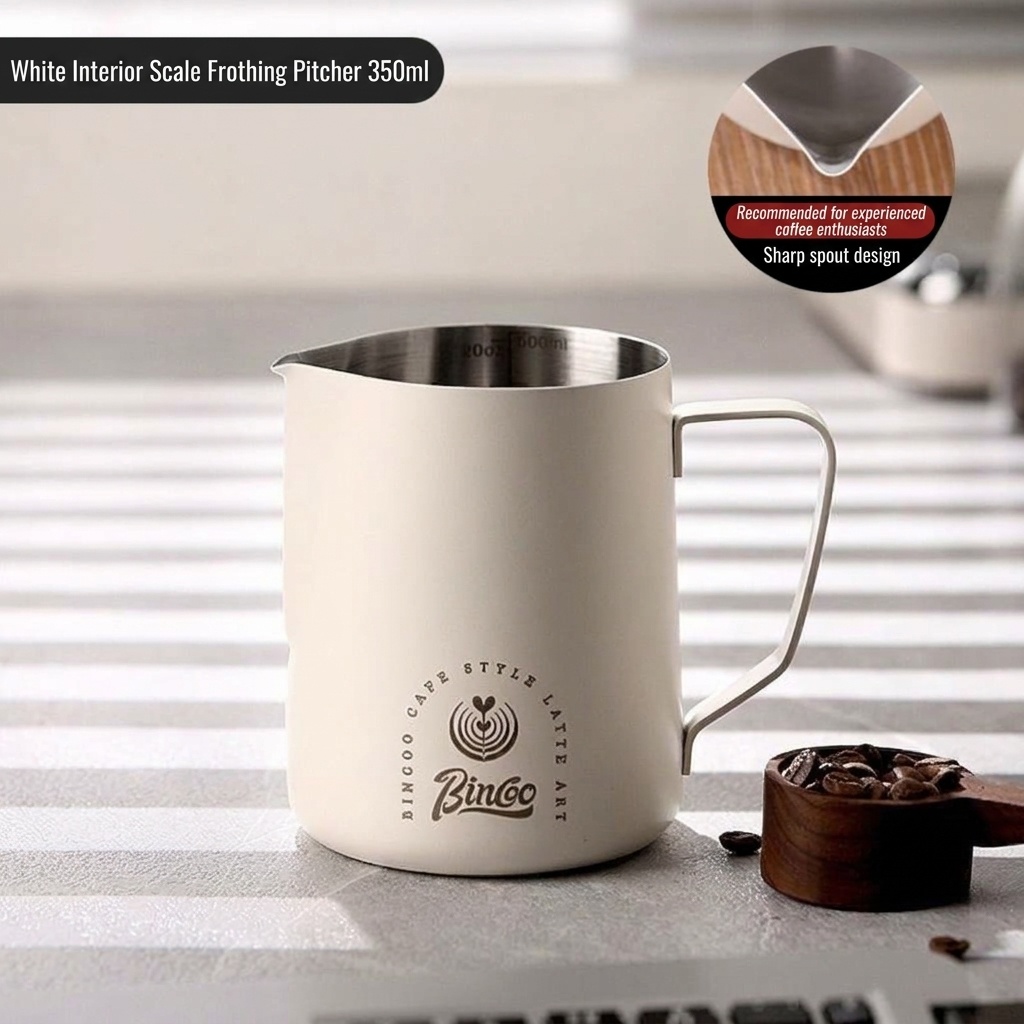 Premium Stainless Steel Milk Frothing Pitcher with Thermometer