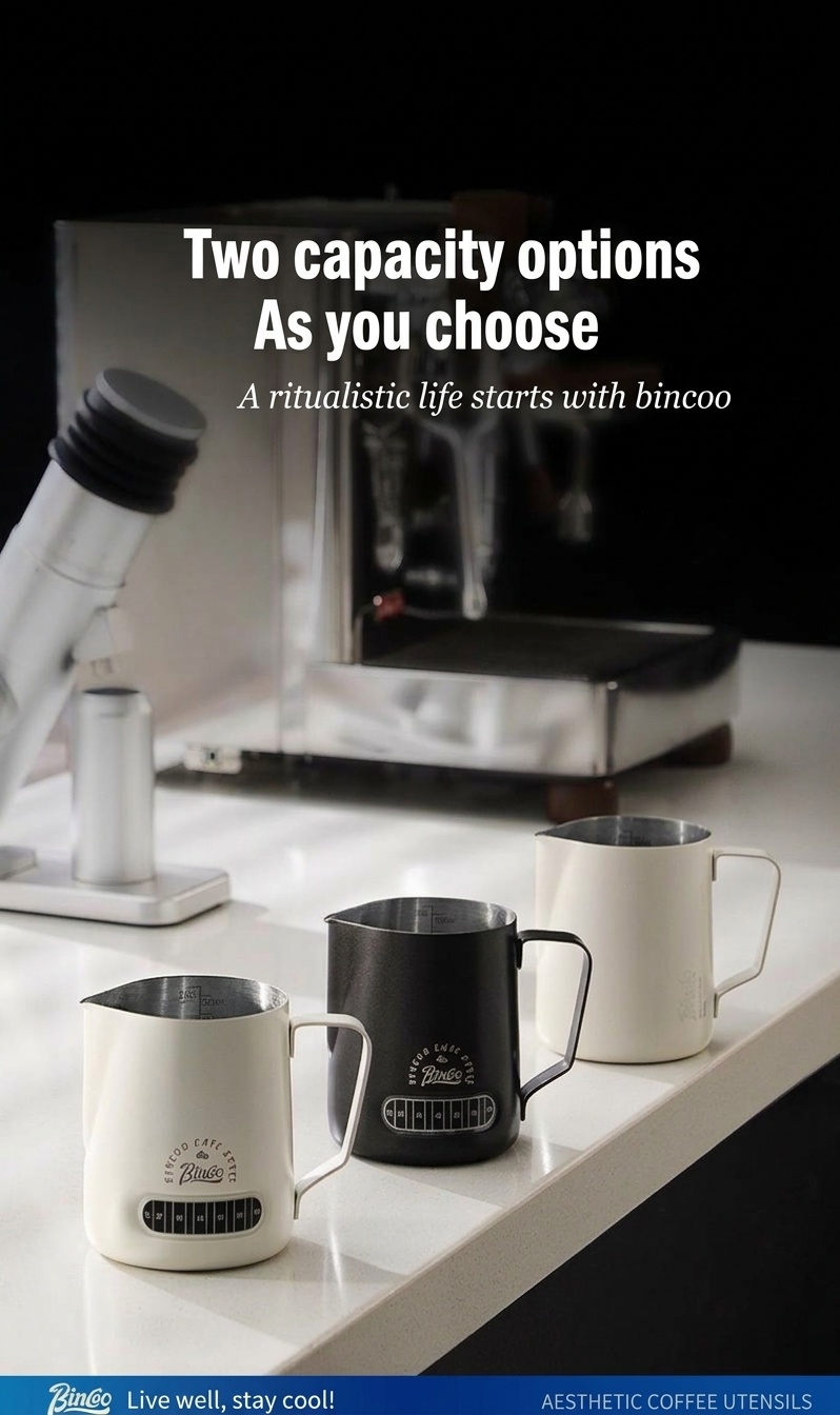 Premium Stainless Steel Milk Frothing Pitcher with Thermometer