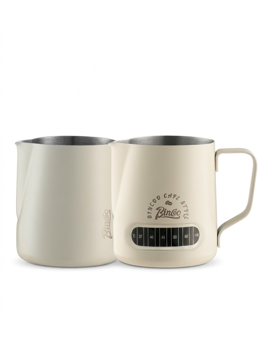 Premium Stainless Steel Milk Frothing Pitcher with Thermometer