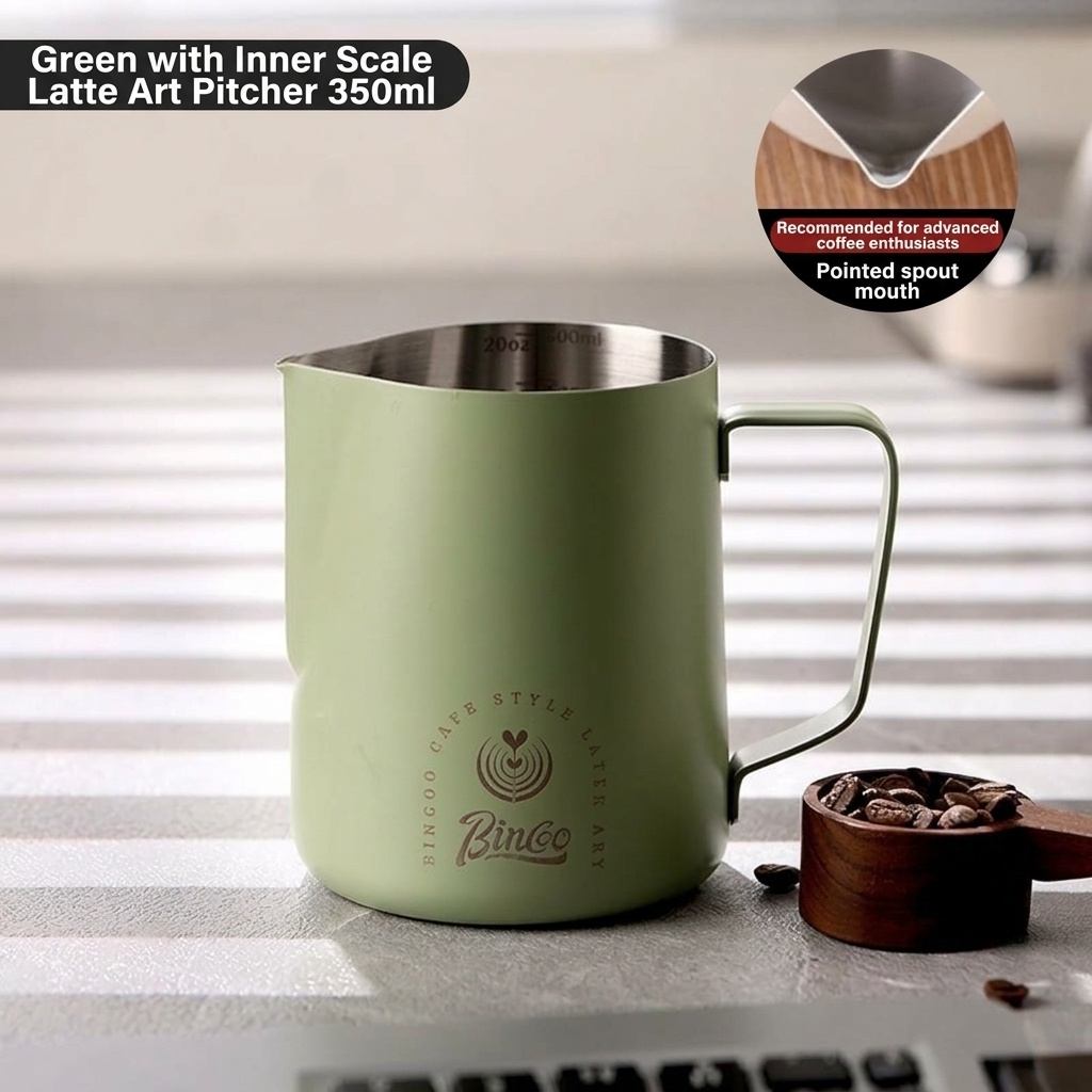 Premium Stainless Steel Milk Frothing Pitcher with Thermometer