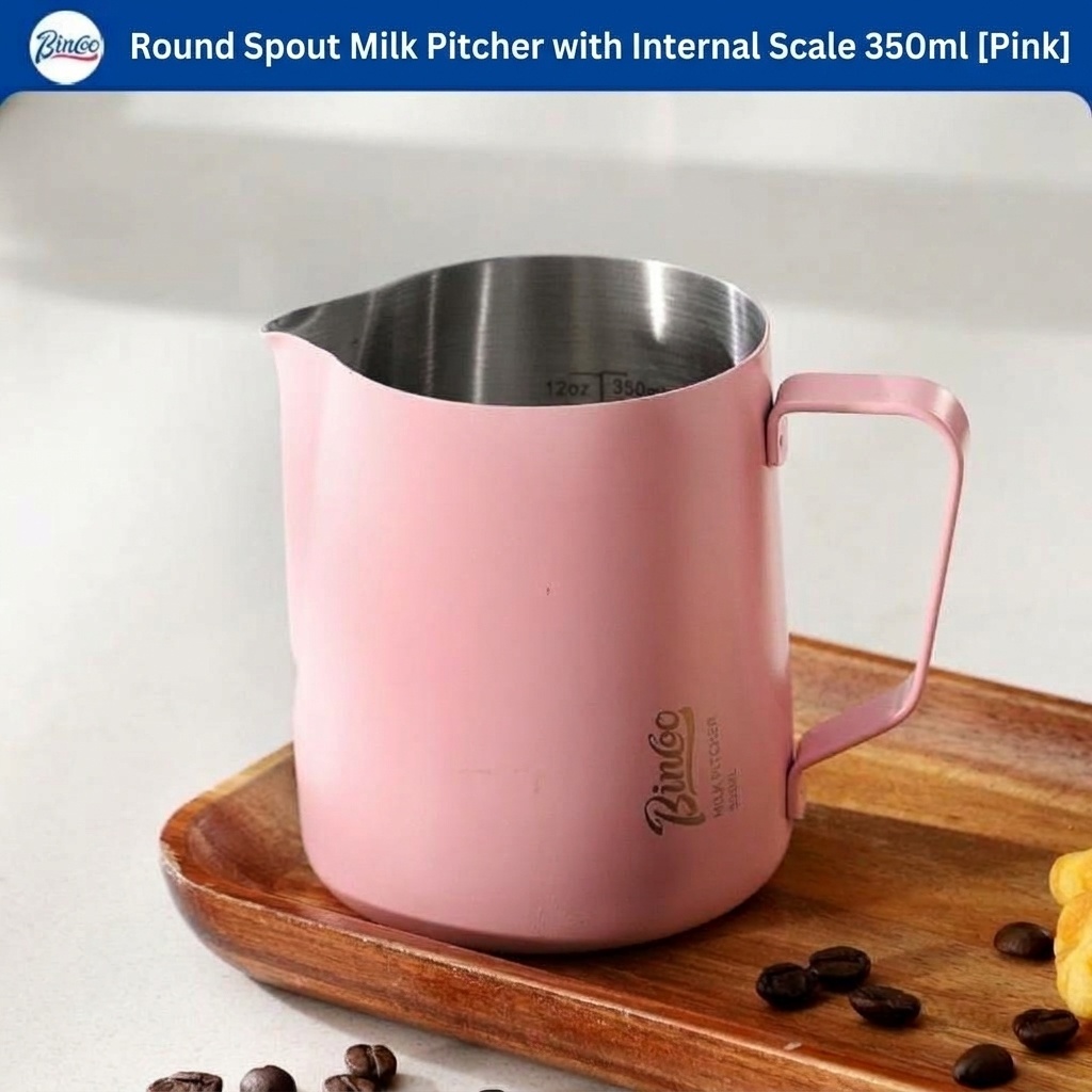Premium Stainless Steel Milk Frothing Pitcher with Thermometer
