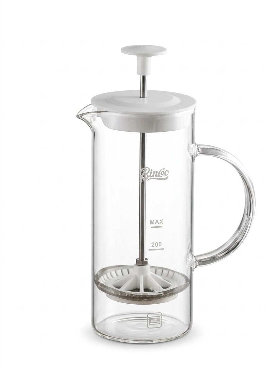 Bincoo Glass Milk Frother & French Press Coffee Maker