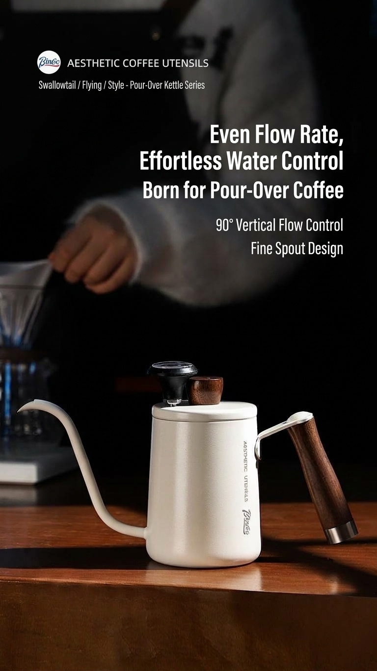 Premium Gooseneck Pour Over Coffee Kettle with Thermometer