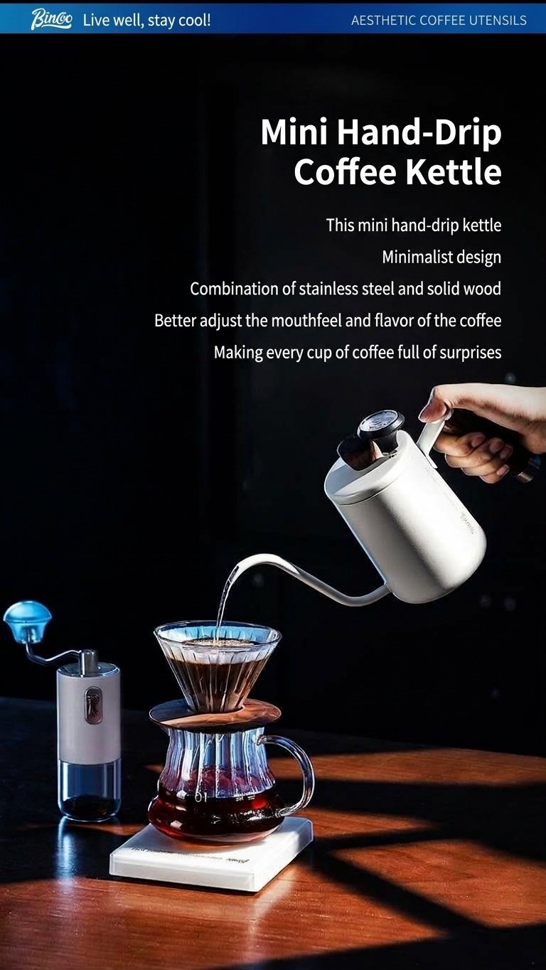 Premium Gooseneck Pour Over Coffee Kettle with Thermometer