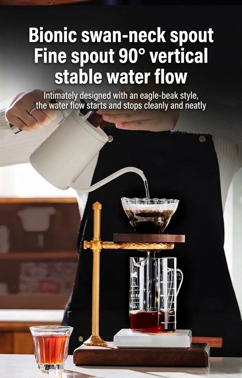 Premium Gooseneck Pour Over Coffee Kettle with Thermometer