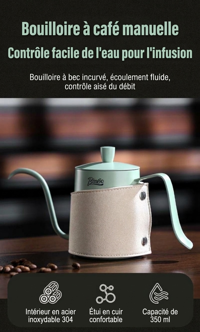 Ensemble cafetière à filtre haut de gamme avec moulin et bouilloire