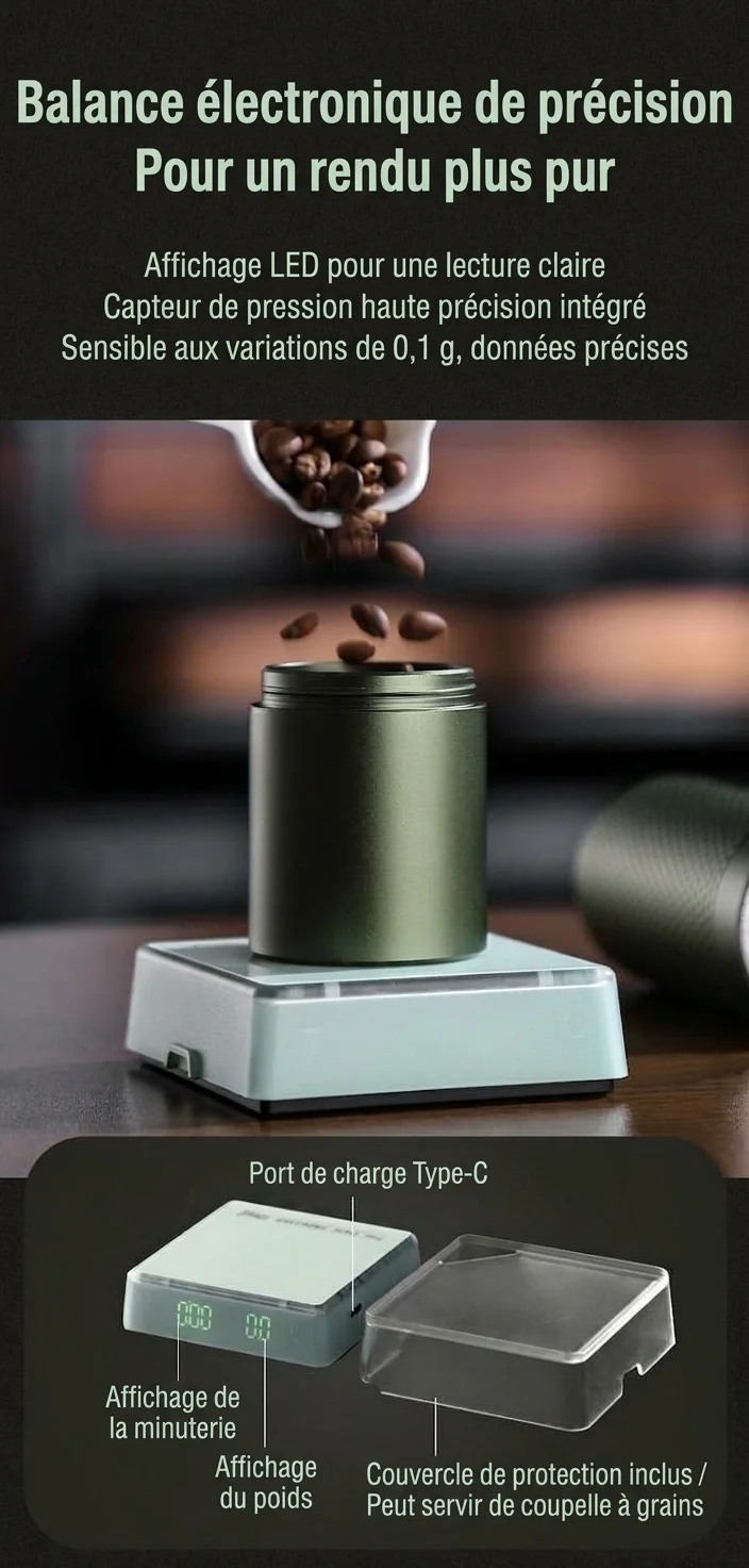 Ensemble cafetière à filtre haut de gamme avec moulin et bouilloire