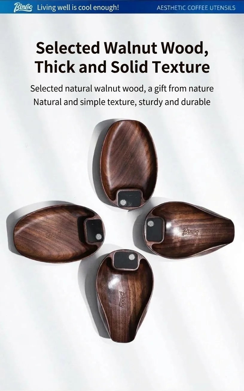 Walnut Wood Digital Coffee Bean Scale Scoop for Espresso