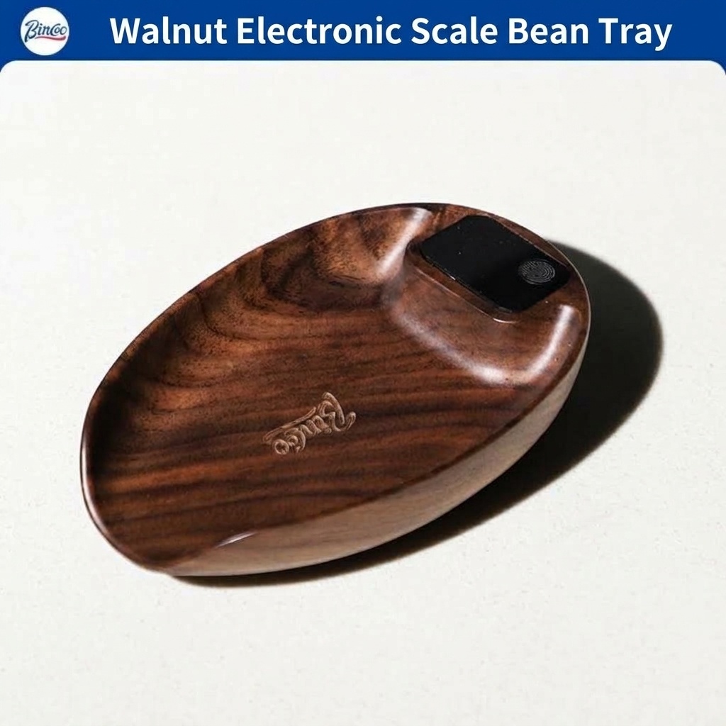 Walnut Wood Digital Coffee Bean Scale Scoop for Espresso