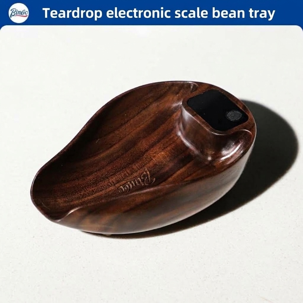 Walnut Wood Digital Coffee Bean Scale Scoop for Espresso