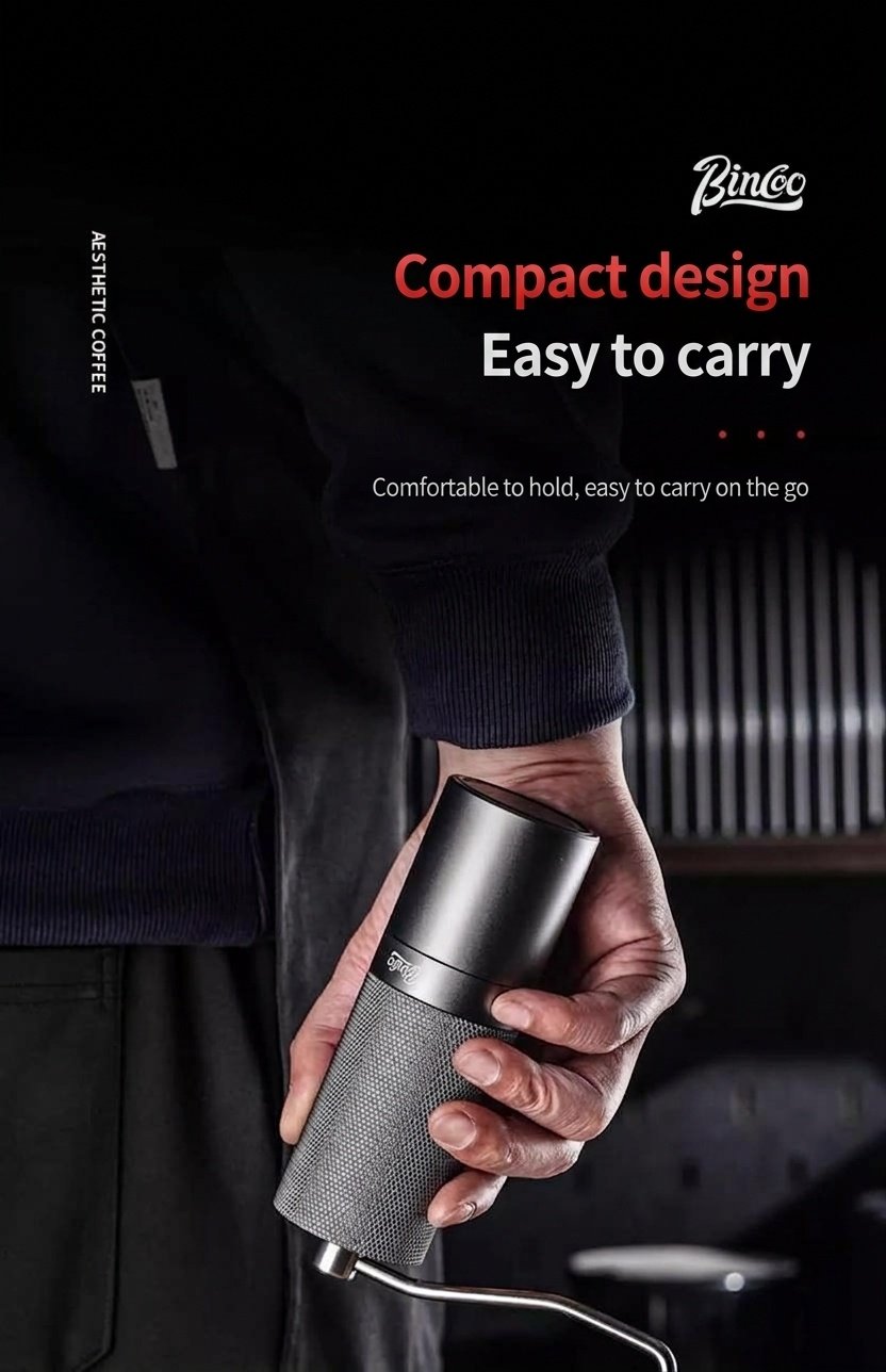 BinCoo Manual Coffee Grinder with Adjustable Burr