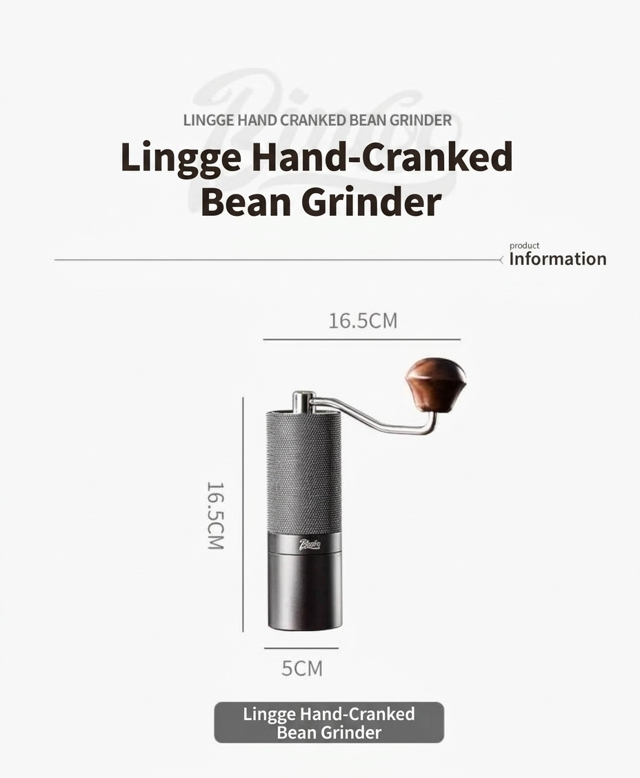 BinCoo Manual Coffee Grinder with Adjustable Burr