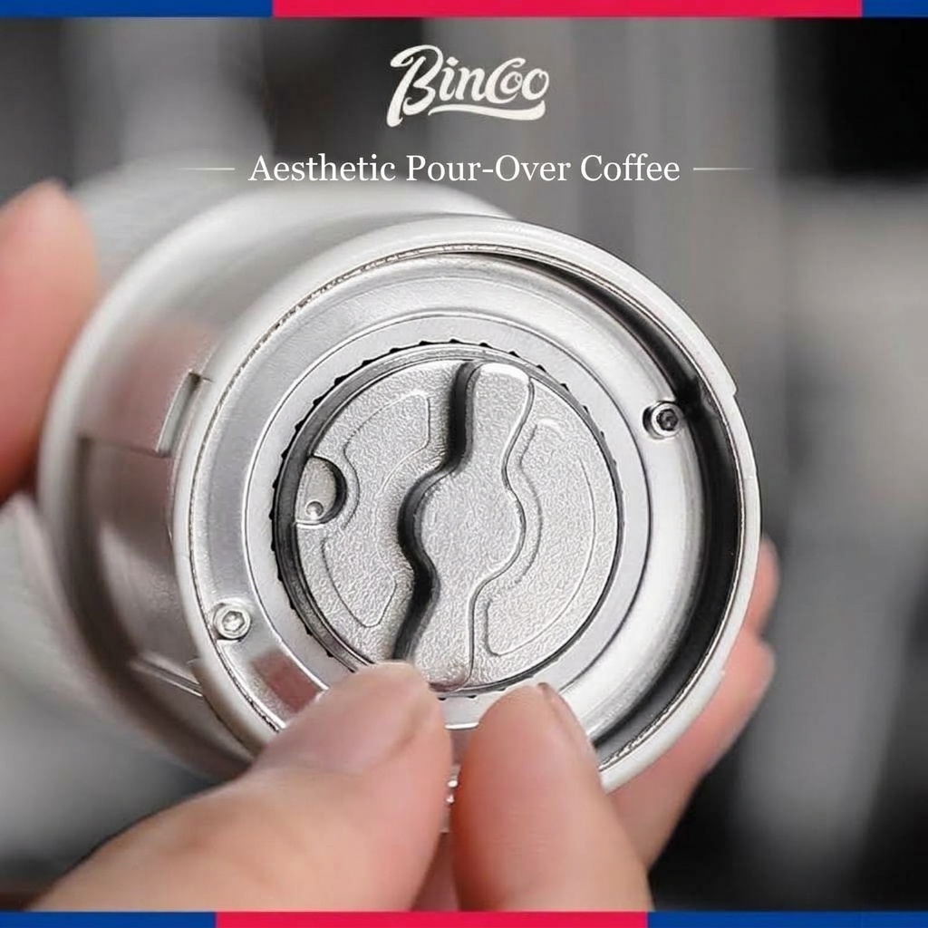 BinCoo Portable Electric Coffee Grinder with Adjustable Burr