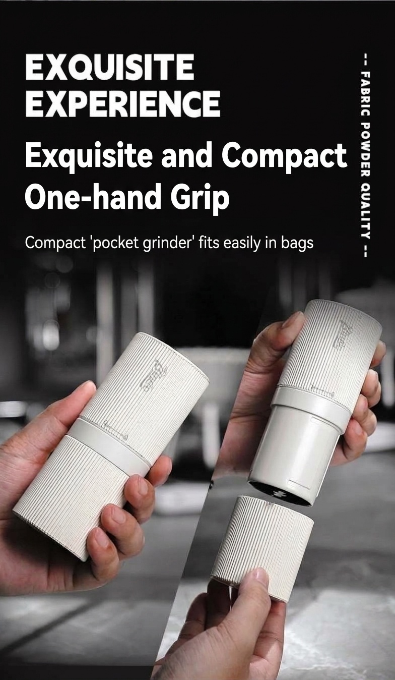 BinCoo Portable Electric Coffee Grinder with Adjustable Burr
