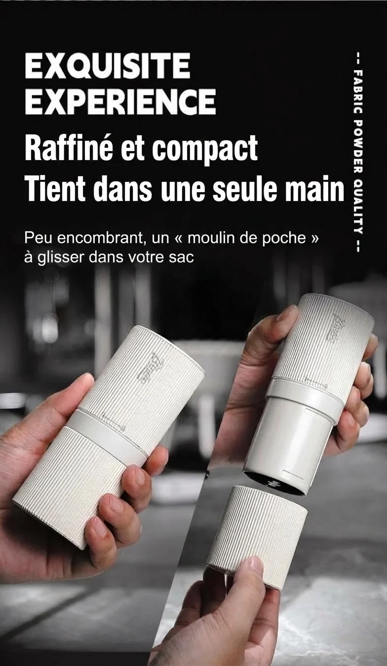 Moulin à café électrique portable BinCoo avec meule réglable