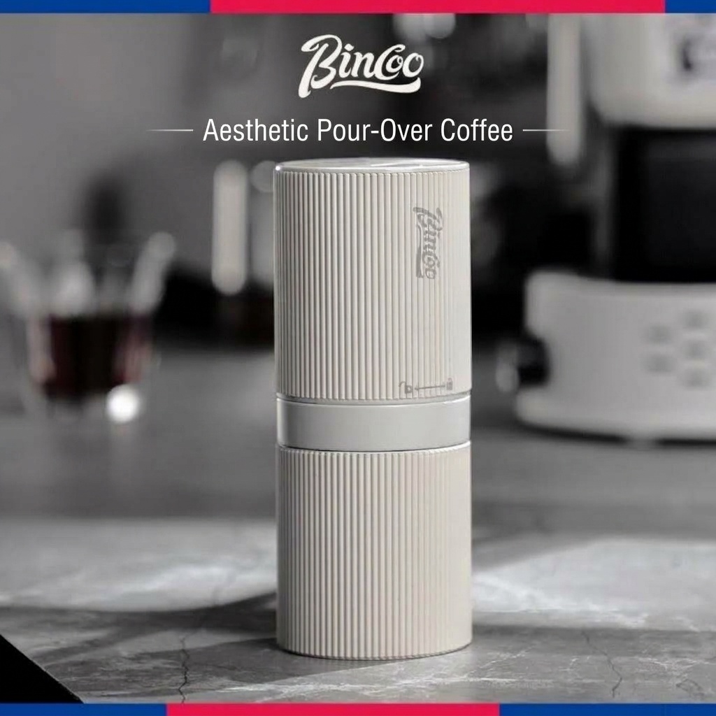 BinCoo Portable Electric Coffee Grinder with Adjustable Burr