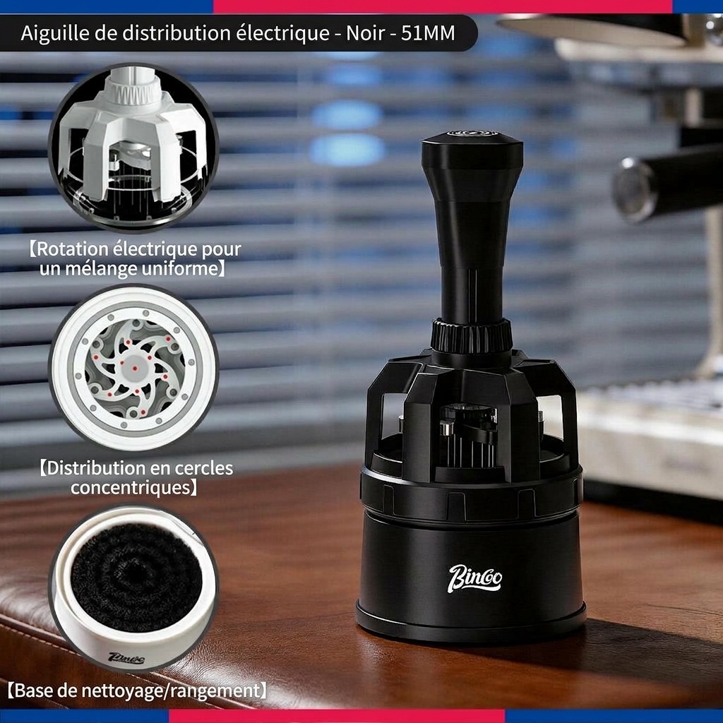 Distributeur de café premium Bincoo et outil WDT pour espresso