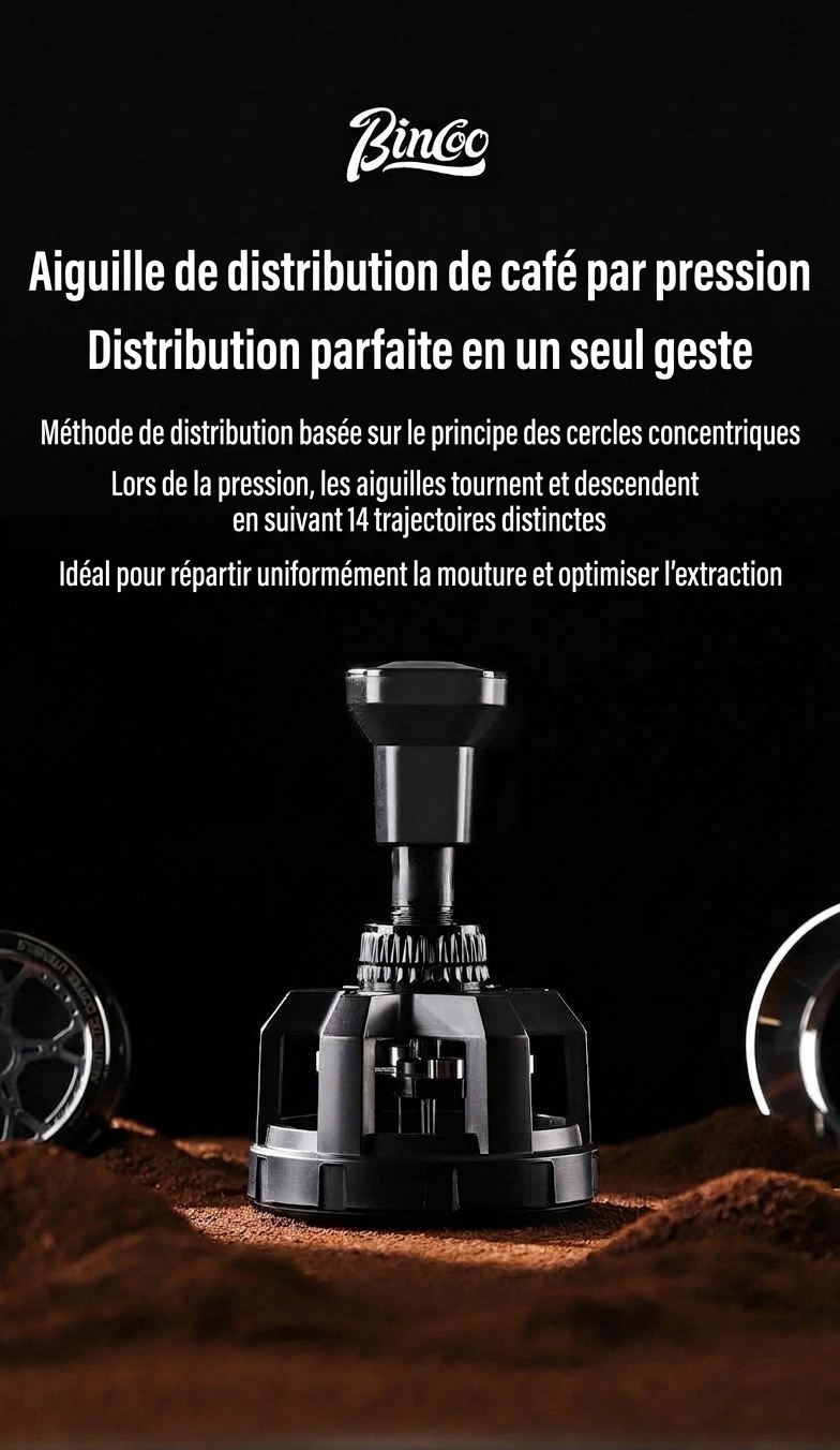 Distributeur de café premium Bincoo et outil WDT pour espresso
