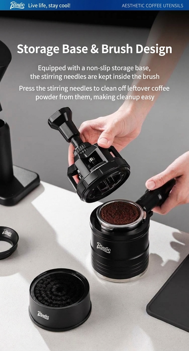 Bincoo Premium Coffee Distributor & WDT Tool for Espresso