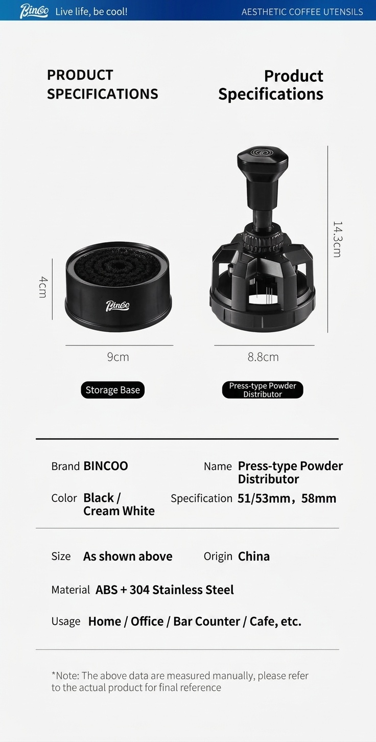 Bincoo Premium Coffee Distributor & WDT Tool for Espresso