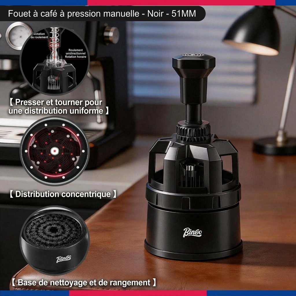 Distributeur de café premium Bincoo et outil WDT pour espresso