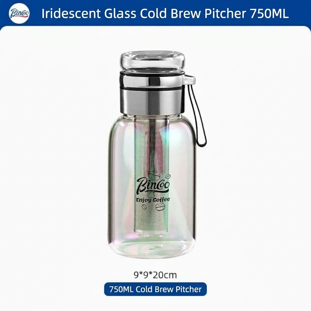 Bincoo Glass Cold Brew Coffee Maker & Tea Infuser Bottle