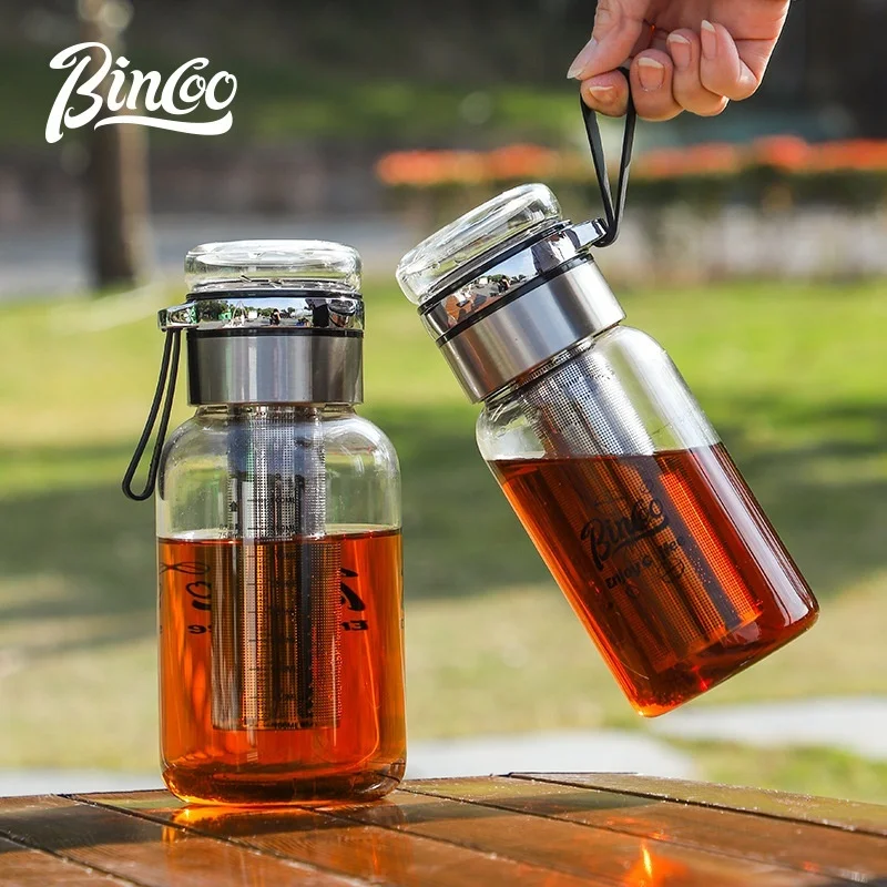 Bincoo Glass Cold Brew Coffee Maker & Tea Infuser Bottle