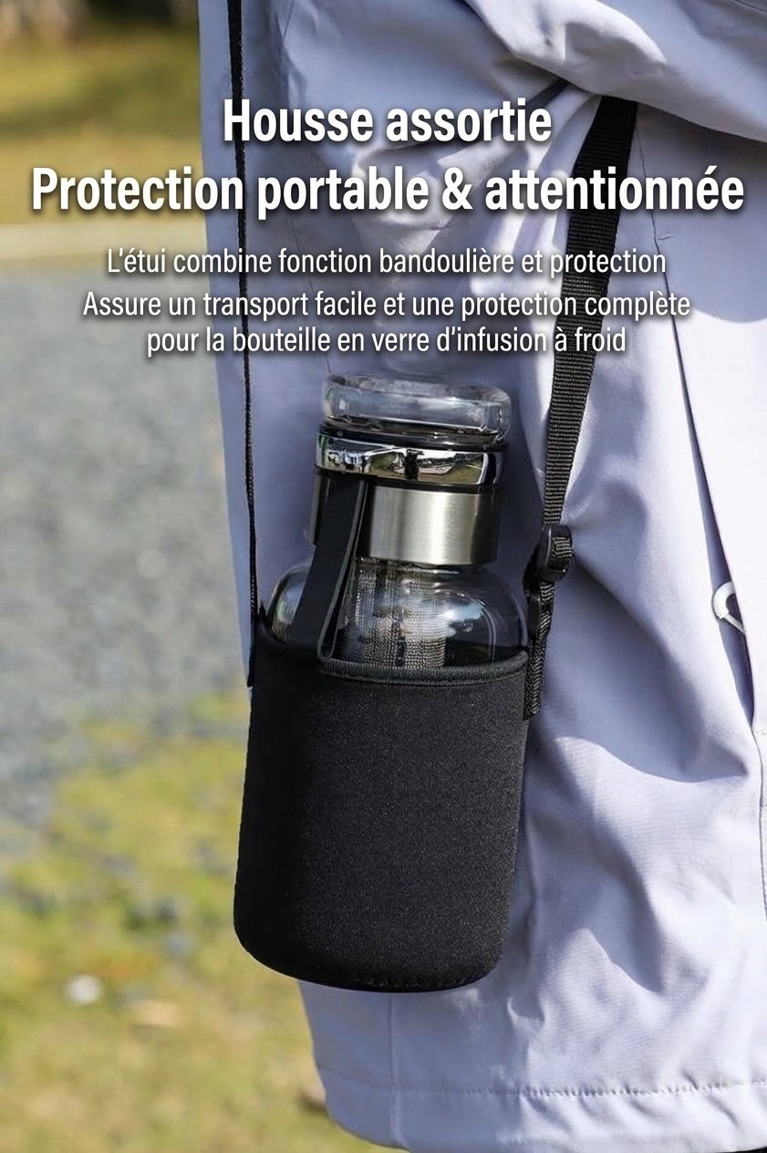 Bouteille infuseur à thé et cafetière à infusion à froid Bincoo en verre