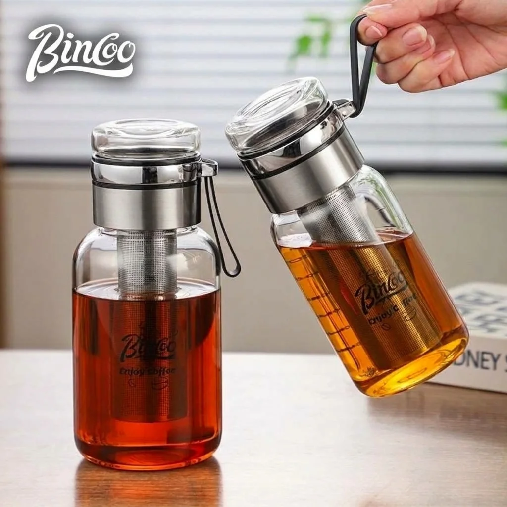 Bincoo Glass Cold Brew Coffee Maker & Tea Infuser Bottle