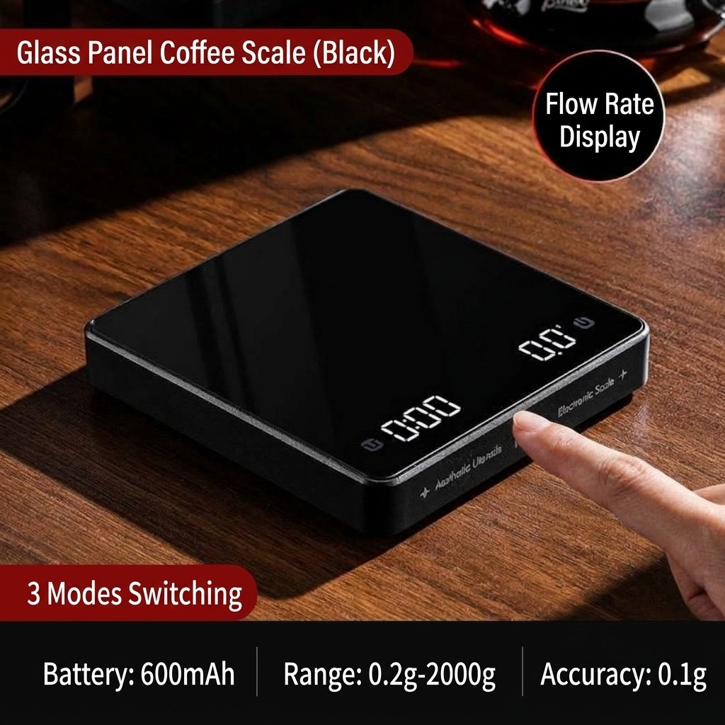 Bincoo Mini Coffee Electronic Scale with Timer & Wood Top