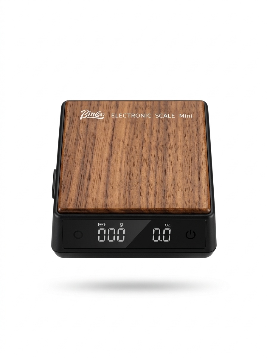 Bincoo Mini Coffee Electronic Scale with Timer & Wood Top