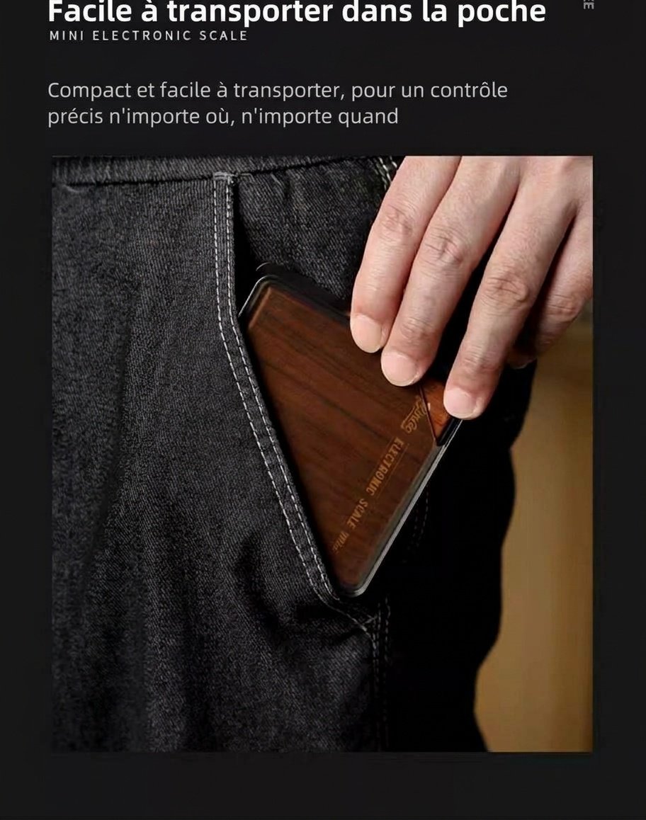Balance électronique à café Bincoo Mini avec minuteur et plateau en bois