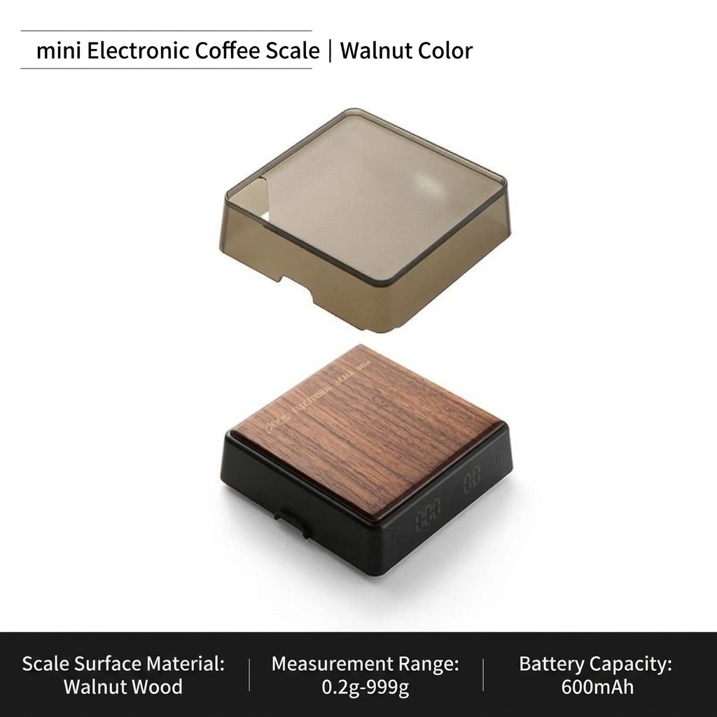 Bincoo Mini Coffee Electronic Scale with Timer & Wood Top