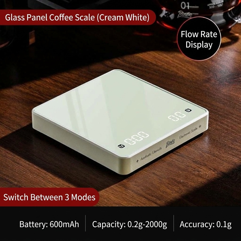 Bincoo Mini Coffee Electronic Scale with Timer & Wood Top
