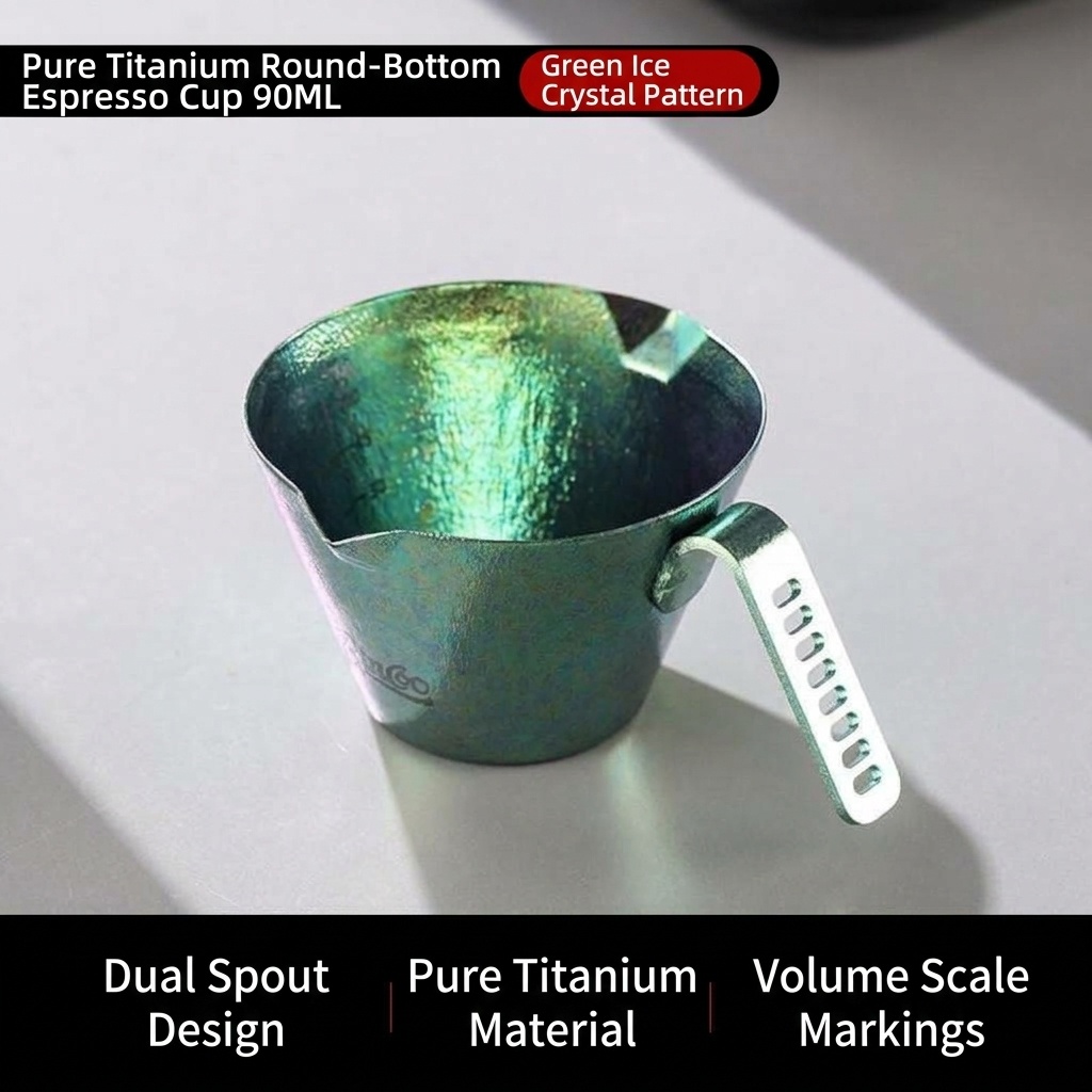 BinCoo Pure Titanium Espresso Measuring Cup - 90ml Coffee Concentrate
