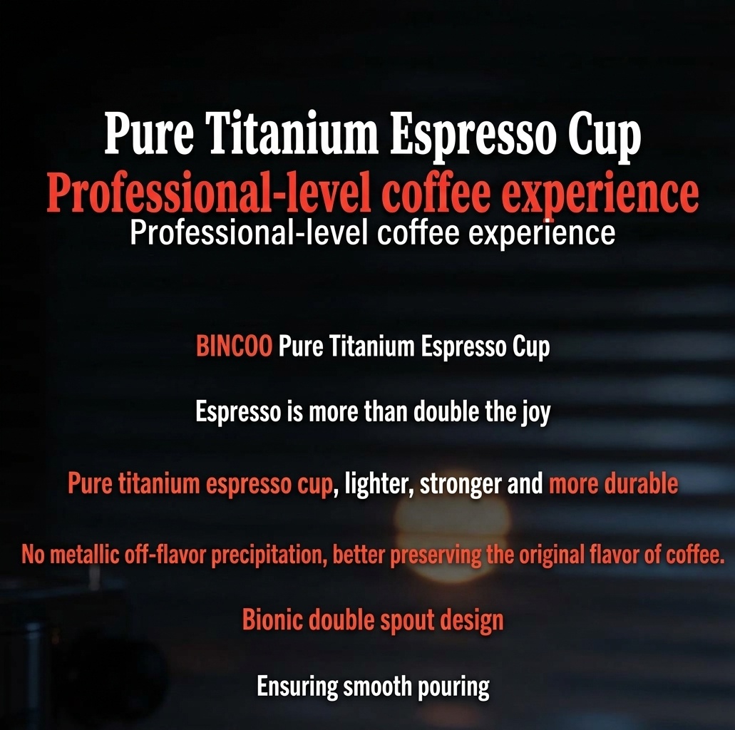 BinCoo Pure Titanium Espresso Measuring Cup - 90ml Coffee Concentrate