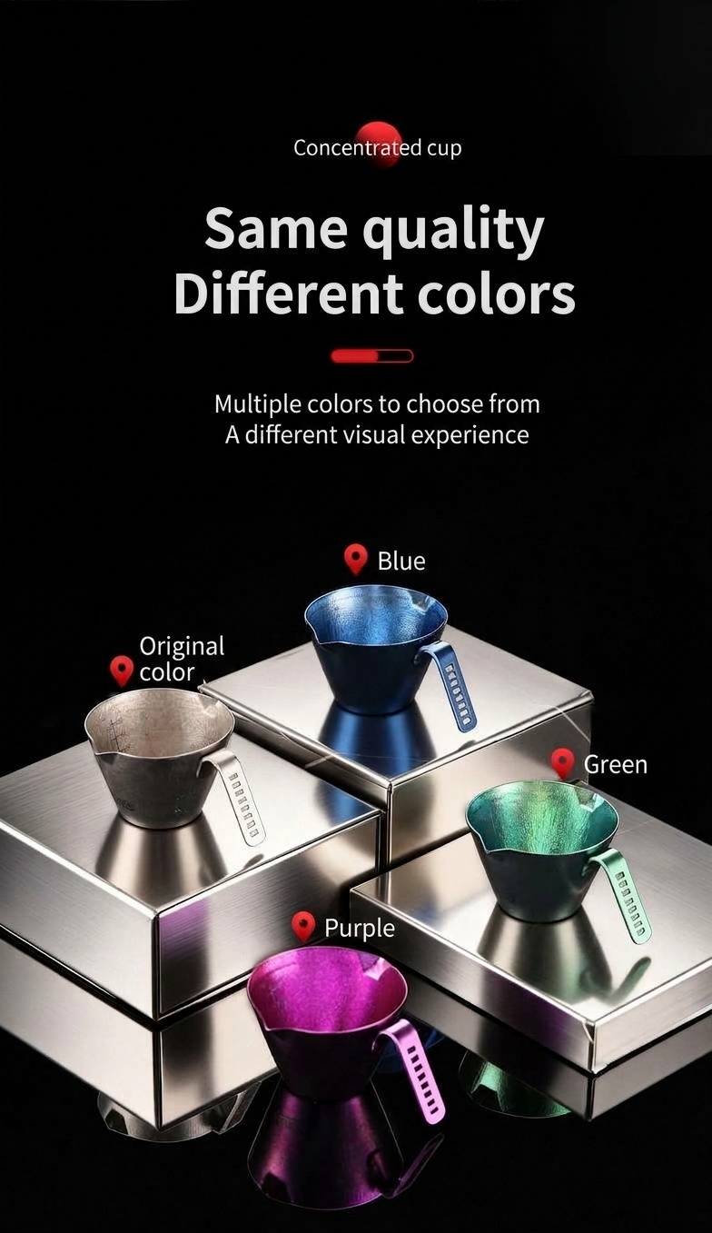 BinCoo Pure Titanium Espresso Measuring Cup - 90ml Coffee Concentrate
