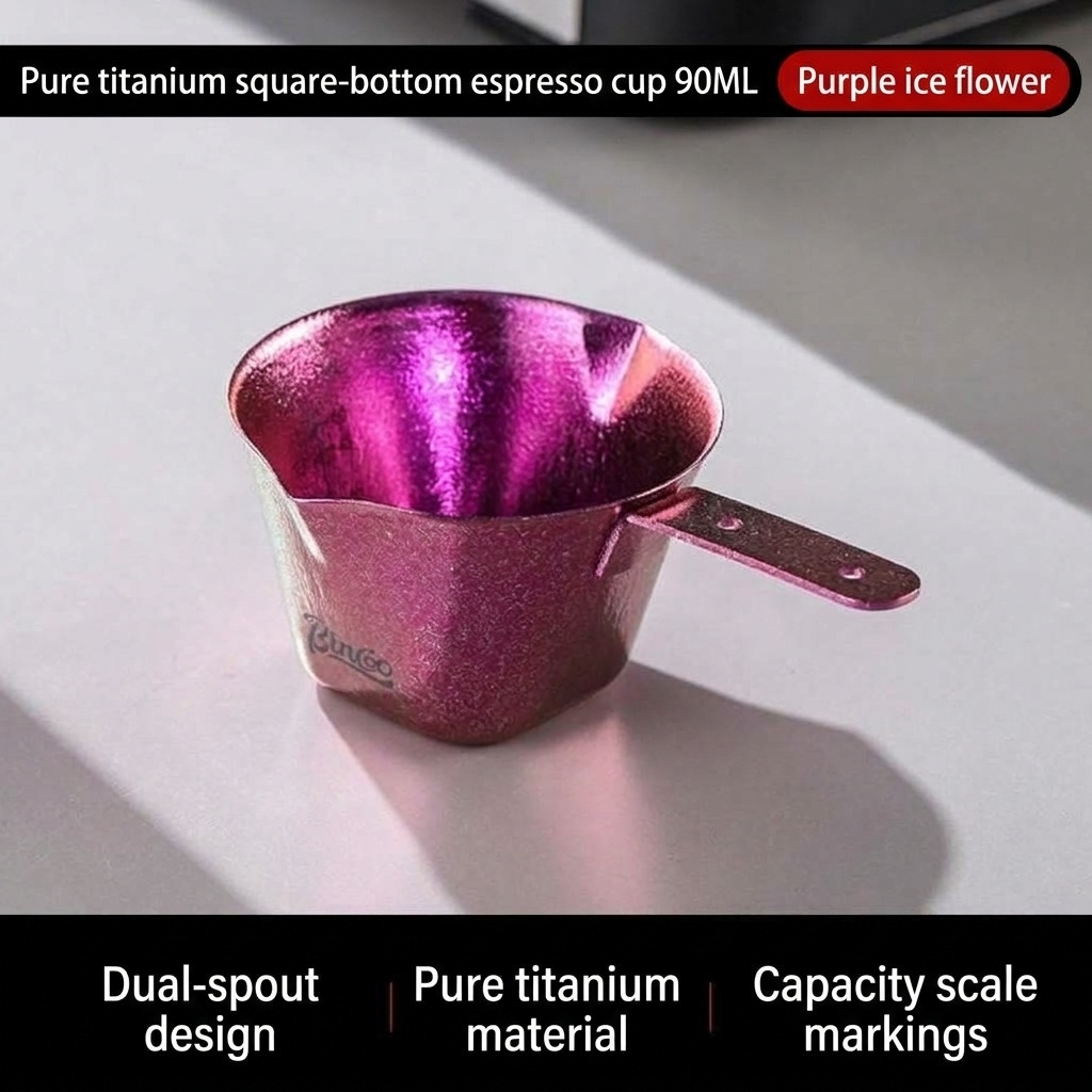 BinCoo Pure Titanium Espresso Measuring Cup - 90ml Coffee Concentrate
