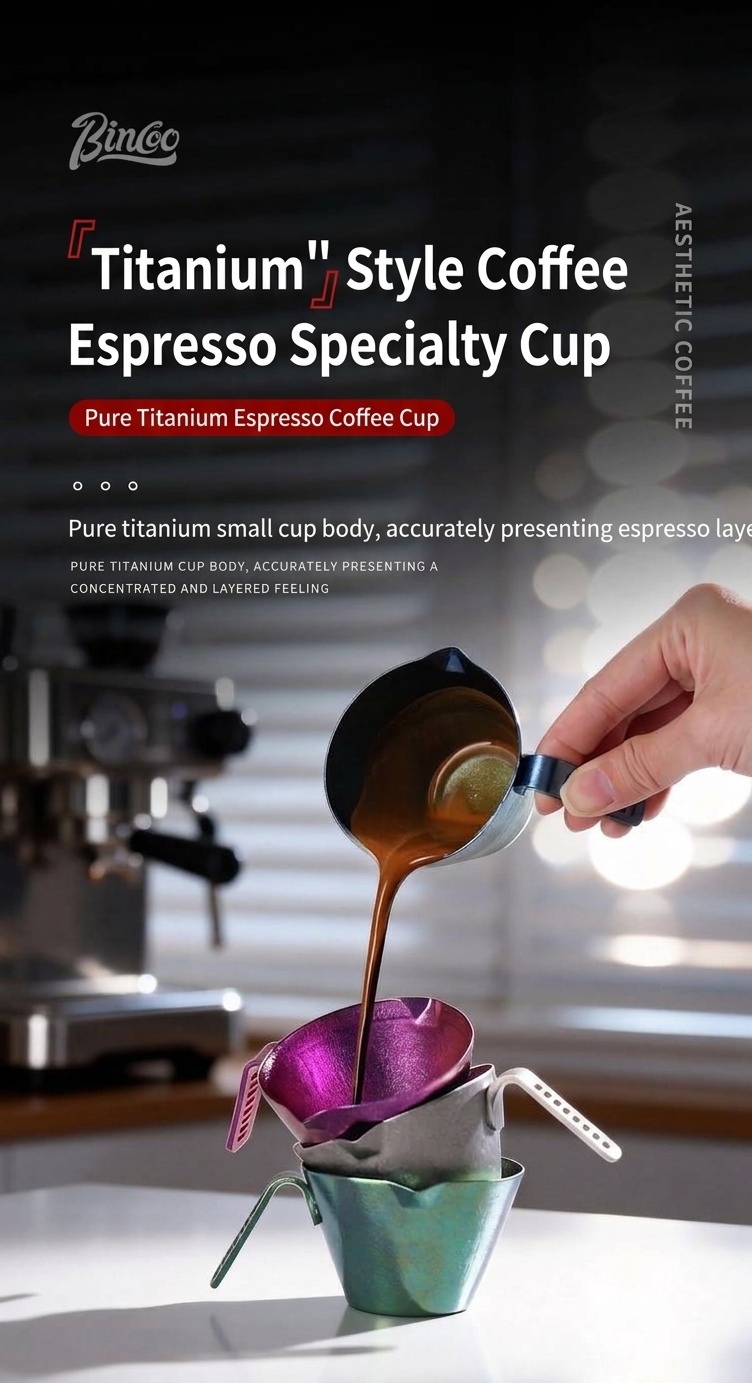 BinCoo Pure Titanium Espresso Measuring Cup - 90ml Coffee Concentrate