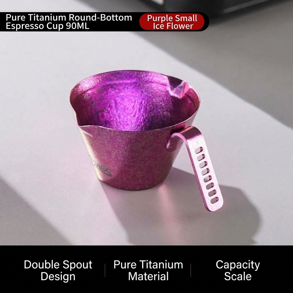 BinCoo Pure Titanium Espresso Measuring Cup - 90ml Coffee Concentrate