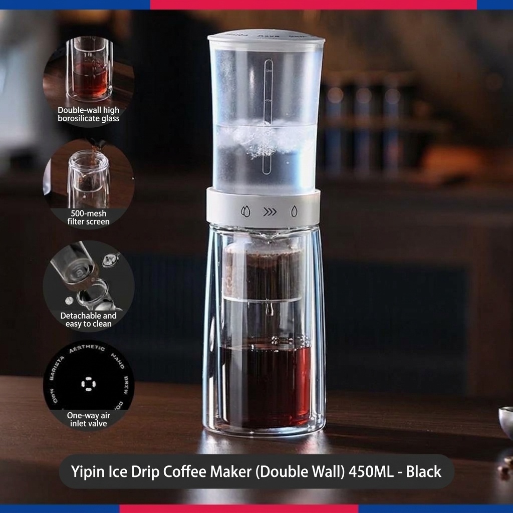 BinCoo Cold Brew Coffee Maker - Adjustable Drip Iced Coffee Brewer