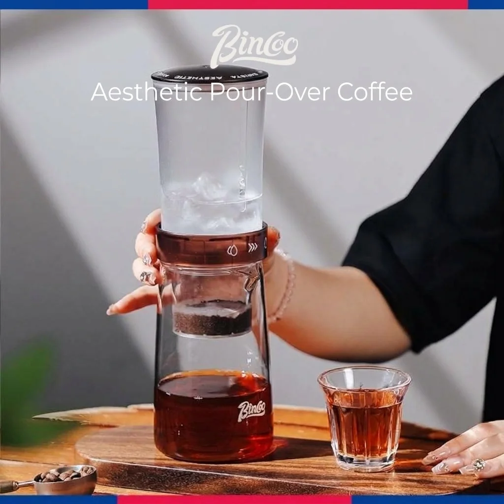 BinCoo Cold Brew Coffee Maker - Adjustable Drip Iced Coffee Brewer