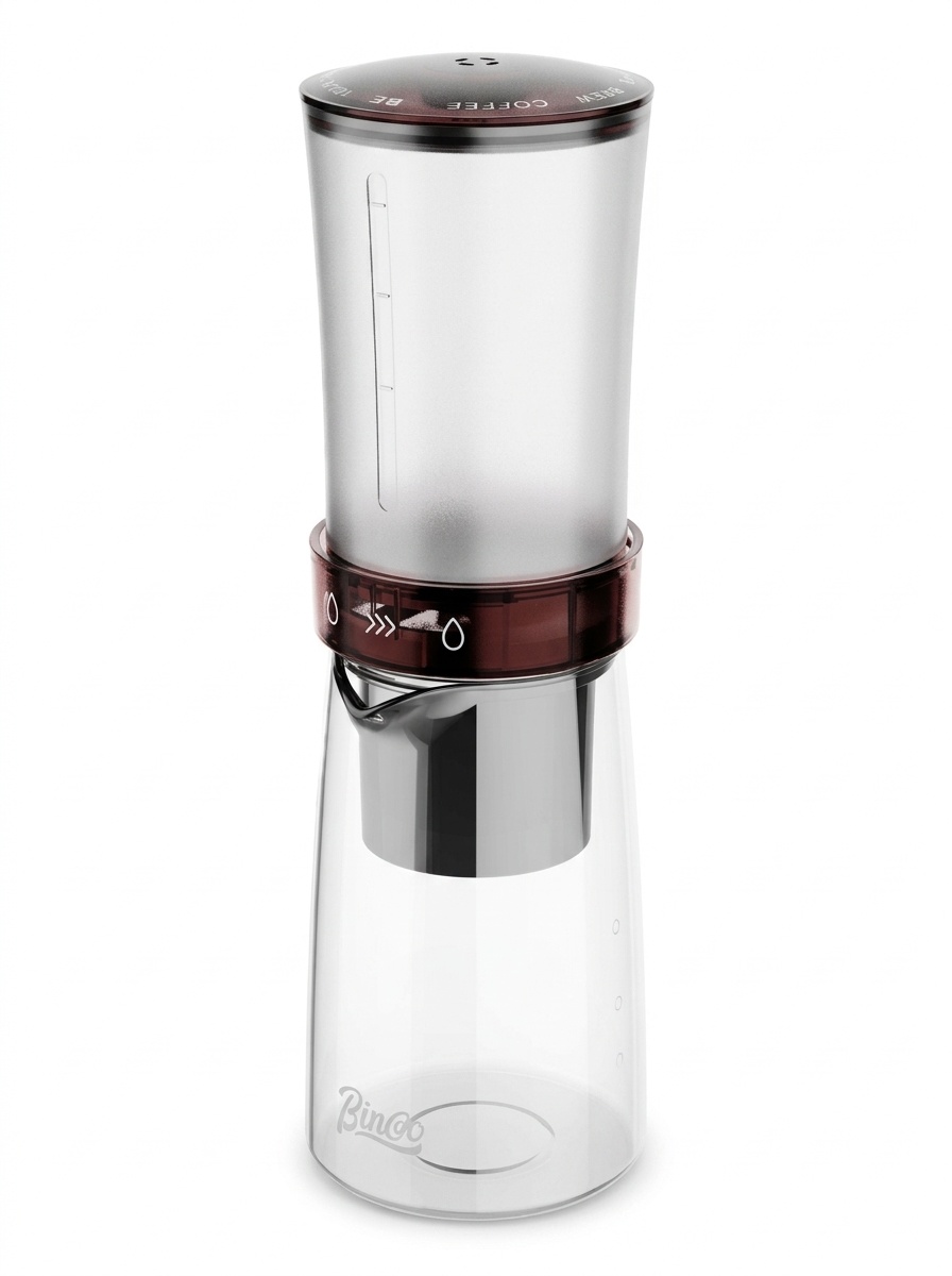BinCoo Cold Brew Coffee Maker - Adjustable Drip Iced Coffee Brewer