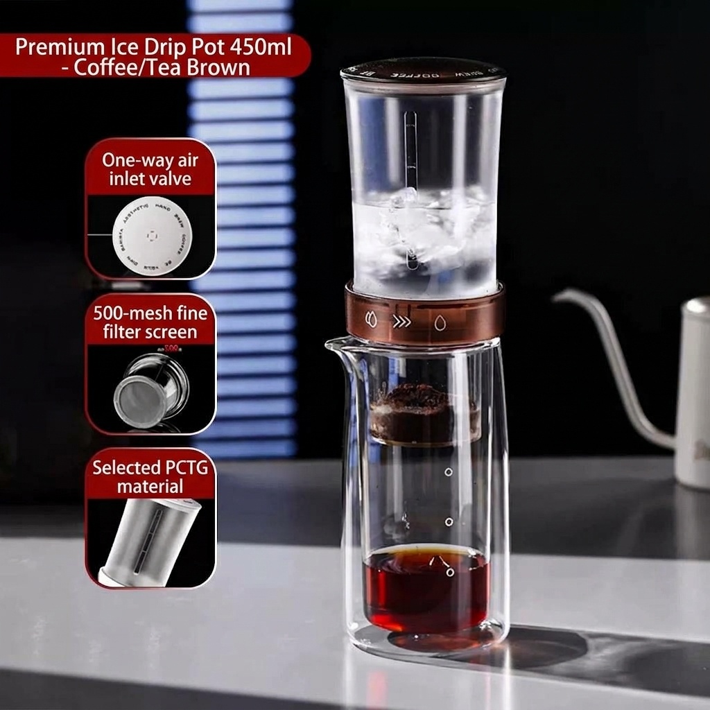 BinCoo Cold Brew Coffee Maker - Adjustable Drip Iced Coffee Brewer