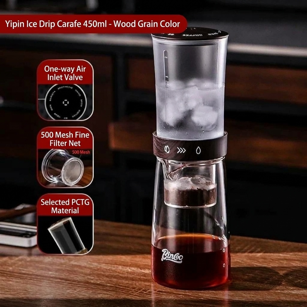 BinCoo Cold Brew Coffee Maker - Adjustable Drip Iced Coffee Brewer