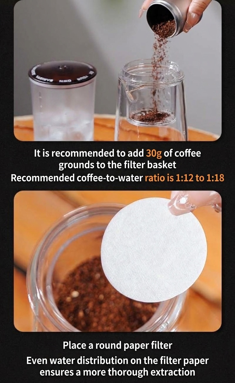 BinCoo Cold Brew Coffee Maker - Adjustable Drip Iced Coffee Brewer