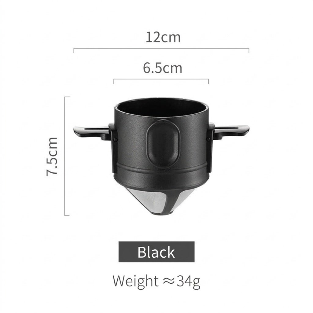 BinCo Portable Stainless Steel Foldable Coffee Dripper Filter