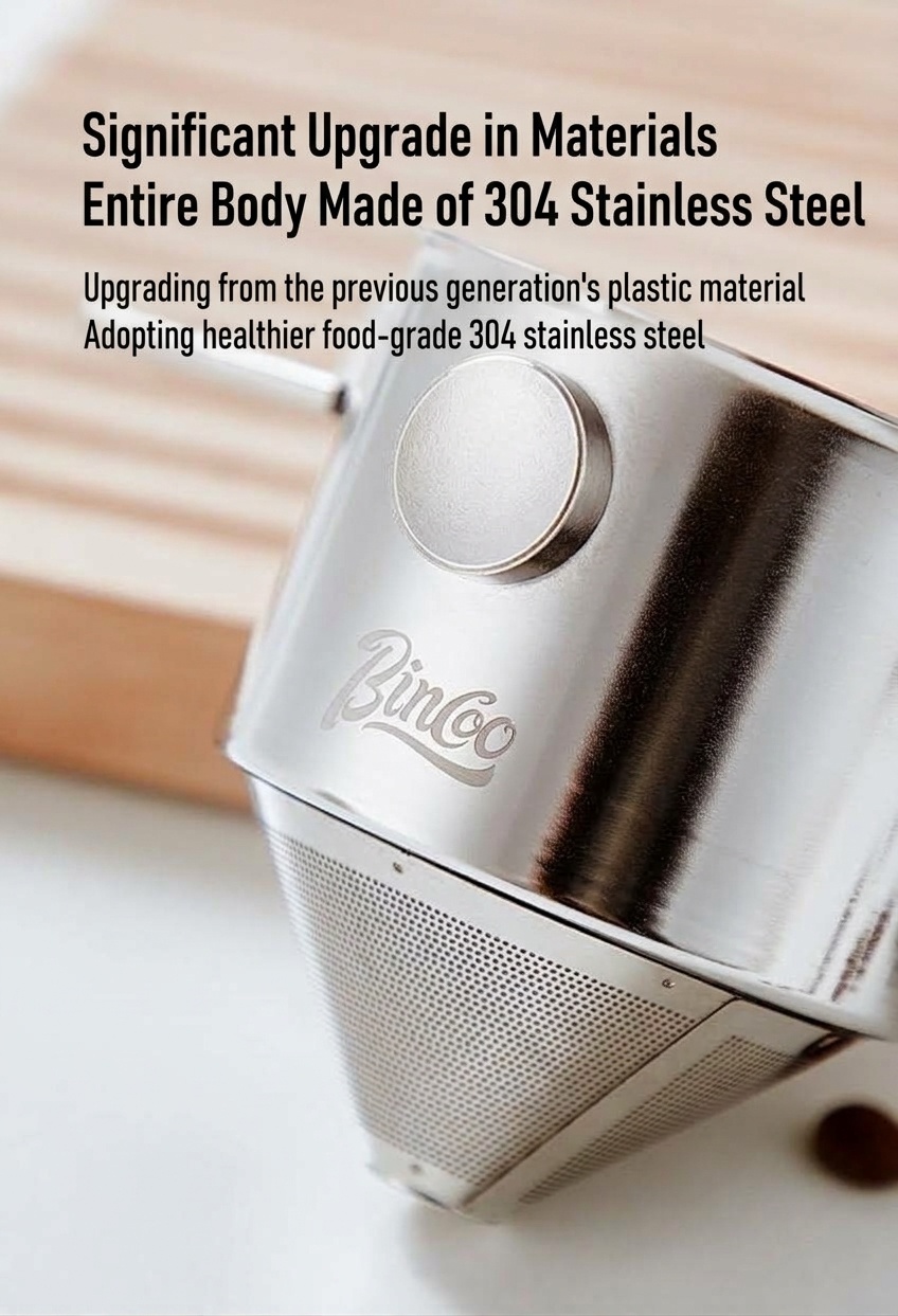 BinCo Portable Stainless Steel Foldable Coffee Dripper Filter