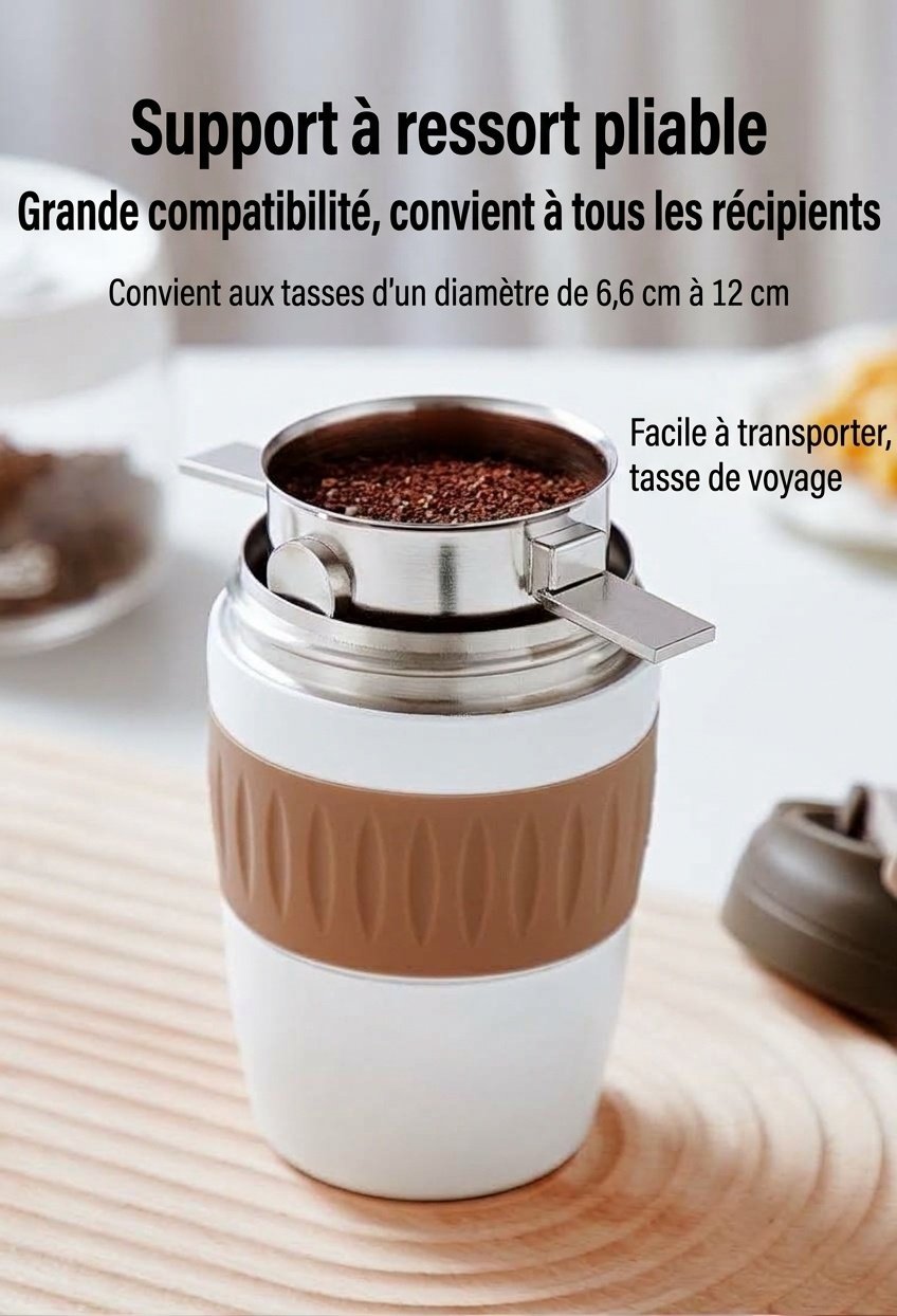 Filtre à café pliable portable en acier inoxydable BinCo